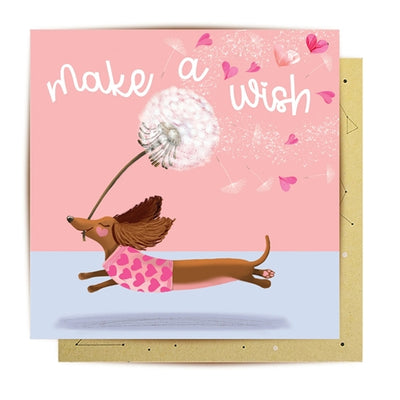 Greeting Card Make A Wish Dachshund