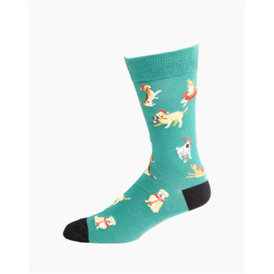 Bamboozld  Sock -  Womens Santa Paws Green Size 2 - 8