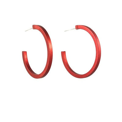 Hoop Small Earrings Red