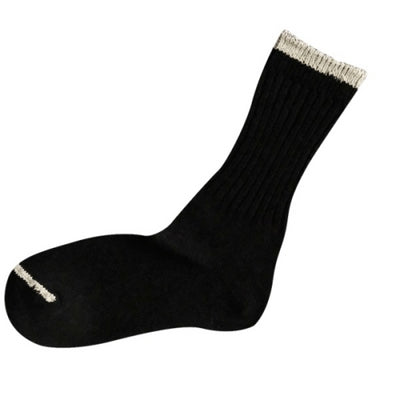 NISHIGUCHI KUTSUSHITA : boston silk cotton sock : Black