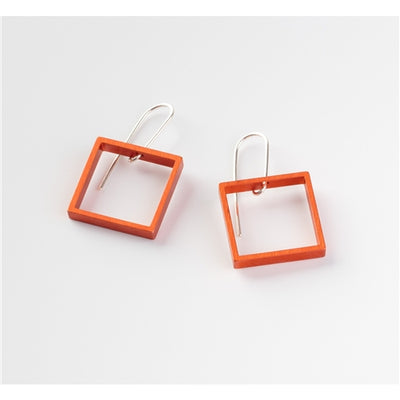 Atlas Earrings Square Orange