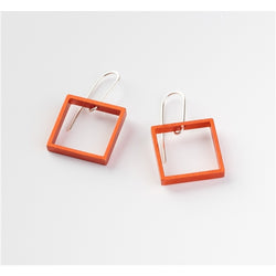 Atlas Earrings Square Orange