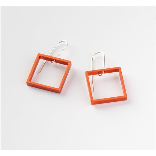 Atlas Earrings Square Orange
