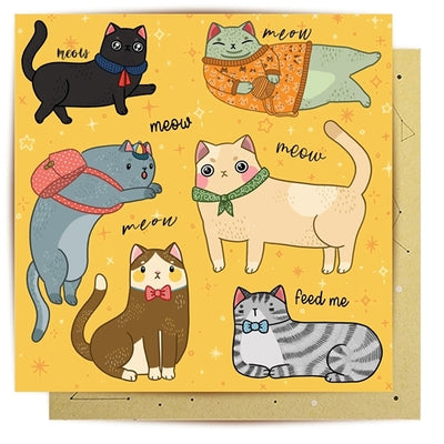 Greeting Card Cats In Kyoto