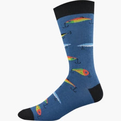 Bamboozld Sock - Mens  LURE - Bamboo Sock - Blue/R 7-11