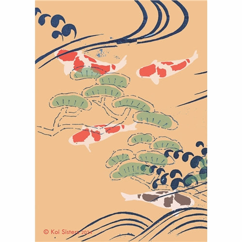 Koi Sisters - Orange Koi - A3 print