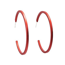 Hoop Large Earrings Red