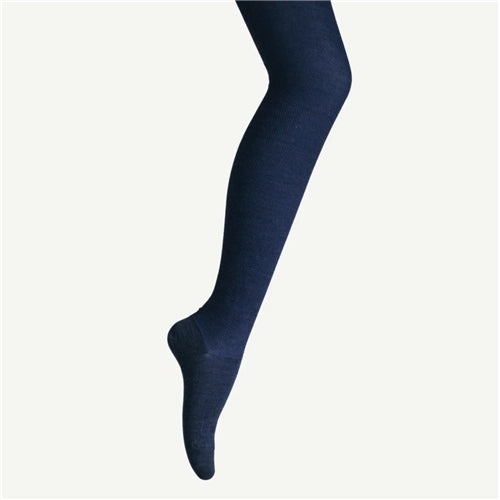 Woman Merino Wool Tights Textured Knit - Night Tall