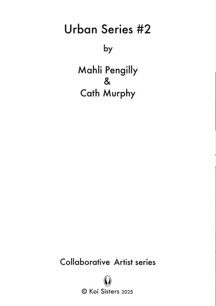 Koi Sisters Card - Urban 2, couple, dog, magpie on fence