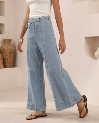 Cotton/Viscose Jeans Blue