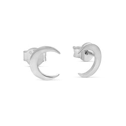 Moon Crescent Studs Silver