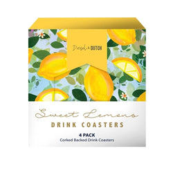 Sweet Lemons Drink Coaster Set 4