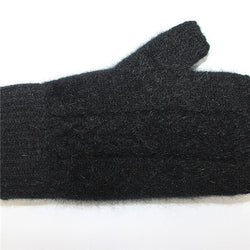 Cable Mitten Black