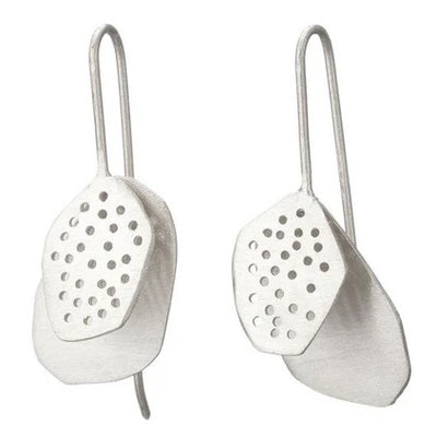 Shabana Jacobson - Oxidised 2 drop earrings