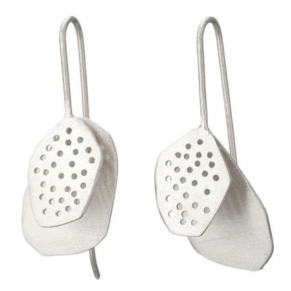 Shabana Jacobson - Oxidised 2 drop earrings