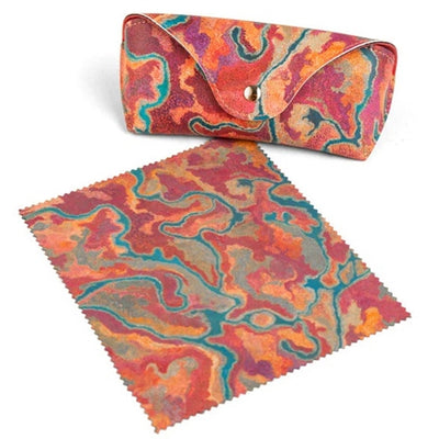 Aboriginal Pilbara Creeks Glasses Case with Snap Button