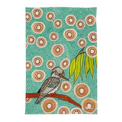 Aboriginal Kookaburra Cotton Tea Towel