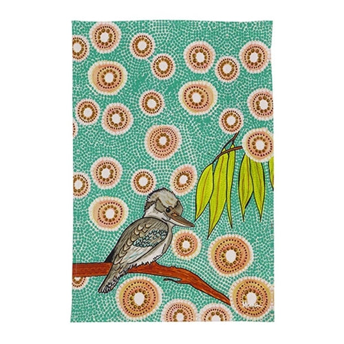 Aboriginal Kookaburra Cotton Tea Towel