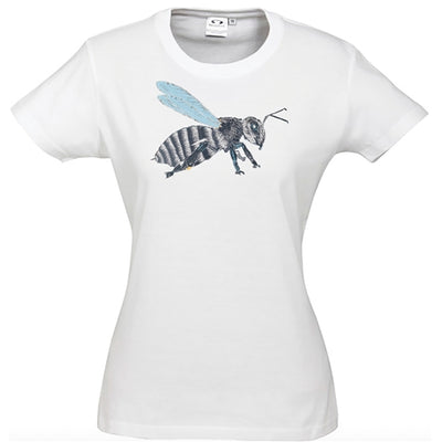 Bee Womens T Shirt - White