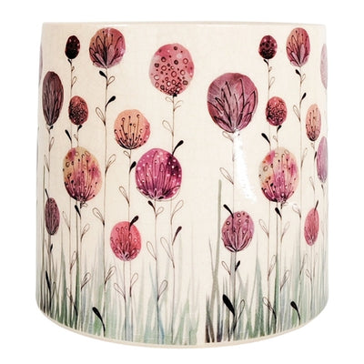 Pink Flower Planter Pink & Natural 14cm