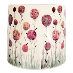 Pink Flower Planter Pink & Natural 14cm