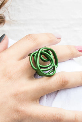 Scrunch Ring Green