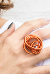 Scrunch Ring Orange