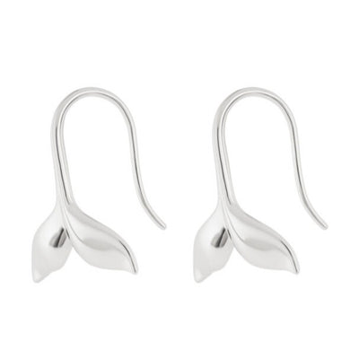 Whales Tails Earrings Silver