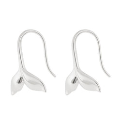 Whales Tails Earrings Silver