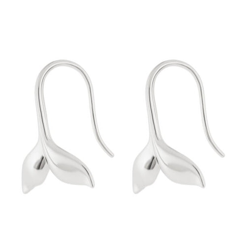Whales Tails Earrings Silver
