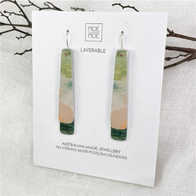 Kiasmin 2 Aura Layered Beacon Drop Earrings