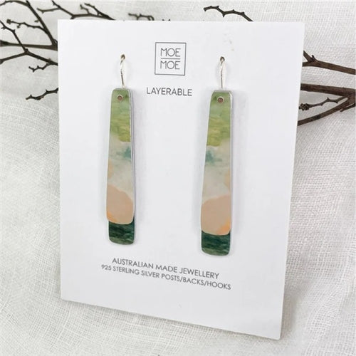 Kiasmin 2 Aura Layered Beacon Drop Earrings