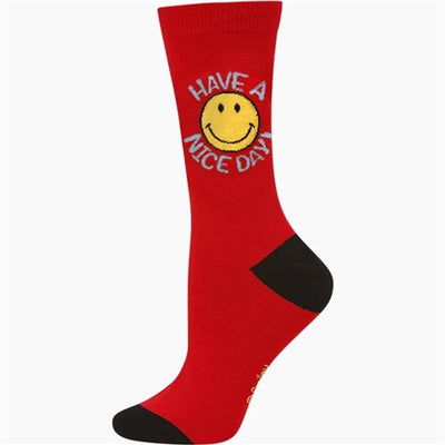 Bamboozld Sock - Womens Smiley Have A Nice Day Bamboo Sock
