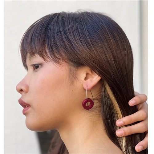 Argola Red Earrings