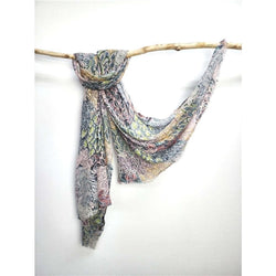 Wool Bamboo Scarf Blue Green