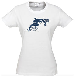 Ying Yang Koi Womens T Shirt - White