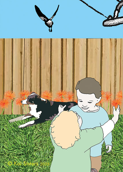 Koi Sisters - Urban Series Hills Hoist Georgie A3 Print
