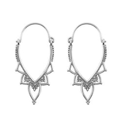 Love Lace Hoops Silver