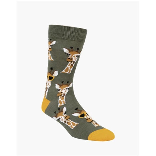 Bamboozld  Sock -  Cool Giraffe Khaki Size 7-11