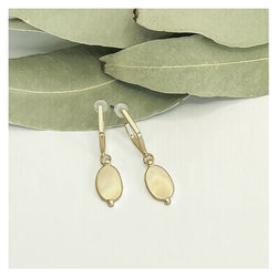 Gold Angled Studs + Gold Oval Shield Earrings