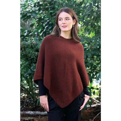 Plain Poncho Russet