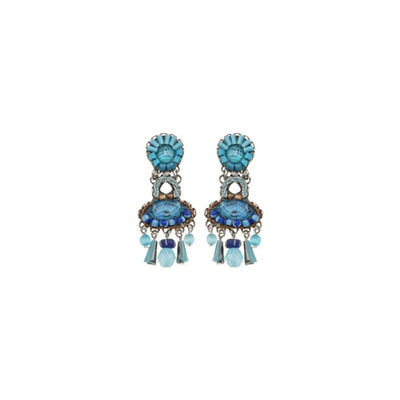 Blue Bayou Set, Blue Beaded Earrings, Horizon