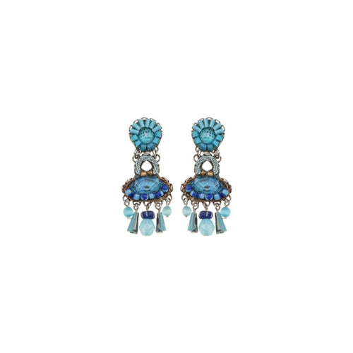 Blue Bayou Set, Blue Beaded Earrings, Horizon
