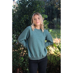 Ladies Crew Neck Jumper Sage
