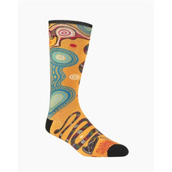 Bamboozld  Sock -  Native Australian Rainbow Serpent Sun 7 - 11