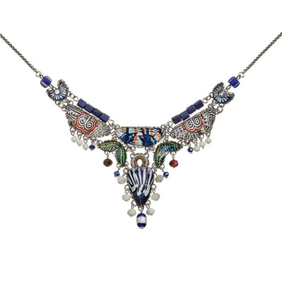 Blue Domes Set, Casual Glass Necklace, Delphi