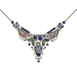 Blue Domes Set, Casual Glass Necklace, Delphi