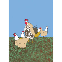 Koi Sisters Card - Rooster & Hens
