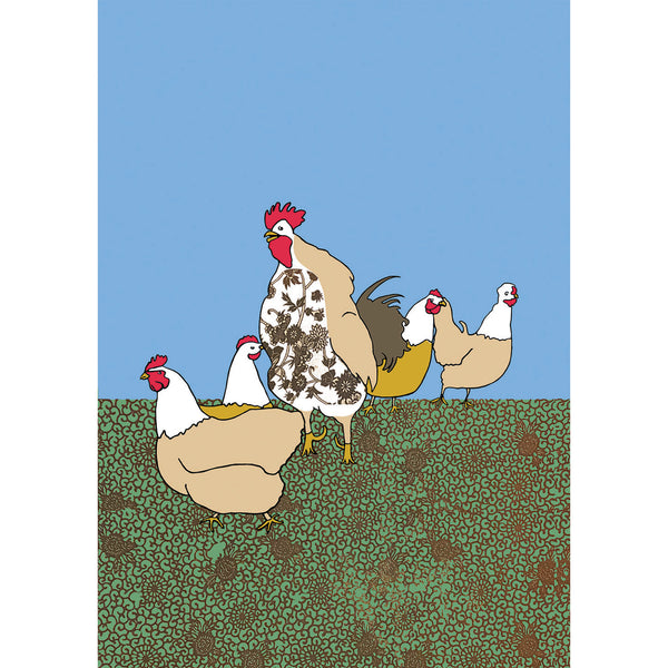 Koi Sisters Card - Rooster & Hens