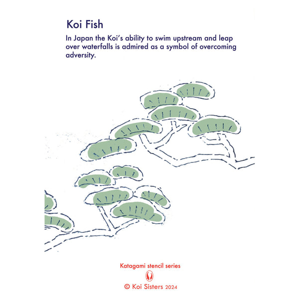 Koi Sisters Card - Blue Koi